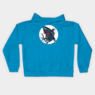 Shark blue Kids Hoodie